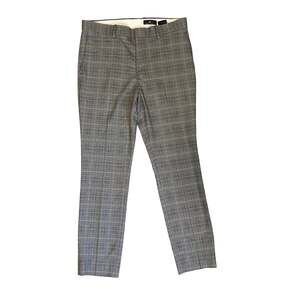 H&M Men's Size 33R Skinny Fit Gray Glen Plaid Checked Dress Trousers Pants